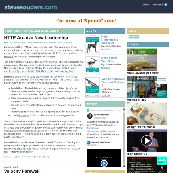 Стив Souders - Высокая производительность веб-сайты