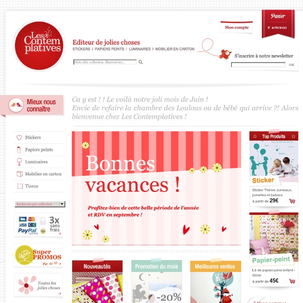 Les contemplatives, Editeur de jolies choses - Stickers, coussins, abat-jours, posters, poufs...