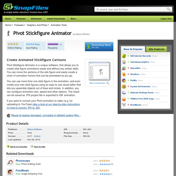 Pivot Stickfigure Animator Freeware download and reviews