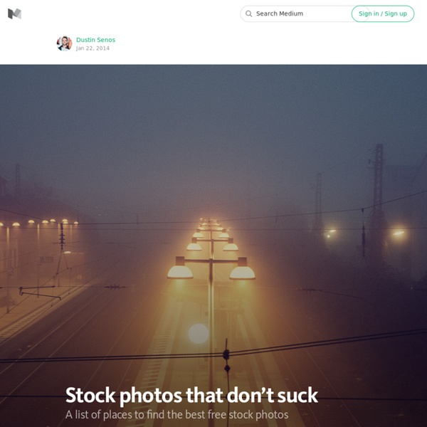 Stock photos that don’t suck — Design / UX