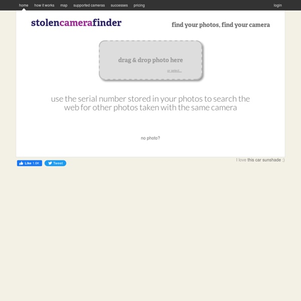 Stolen Camera Finder - find your photos, find your camera