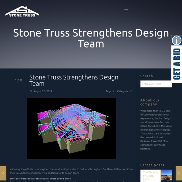 Stone Truss Strengthens Design Team