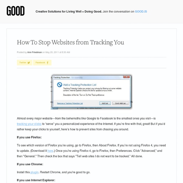 How To Stop Websites from Tracking You