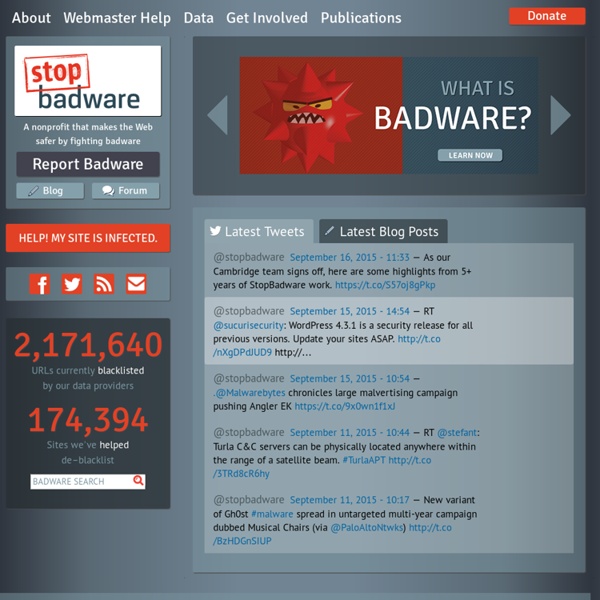 StopBadware - Welcome to StopBadware