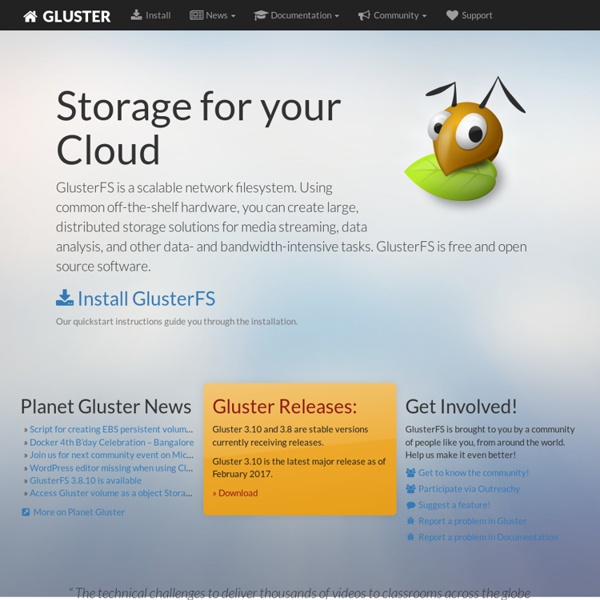 Gluster Community Website