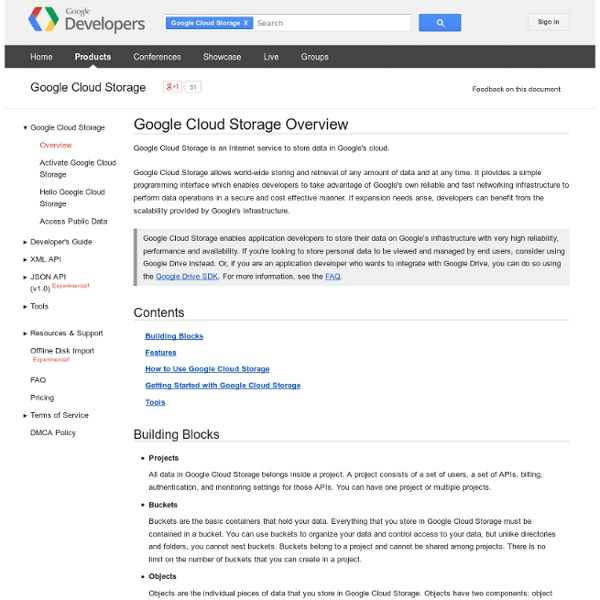 Introduction - Google Cloud Storage - Google Code
