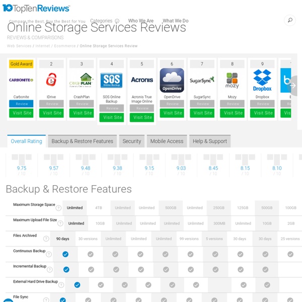 Online Storage Services Review 2013