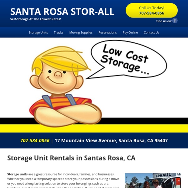 Storage Units in Santa Rosa, CA