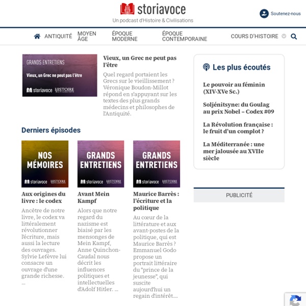 Storiavoce – La première web radio exclusivement dédiée à l'histoire.
