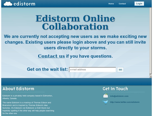 Edistorm - Edistorm - Online Brainstorming and Planning. Add a sticky note and post it online.