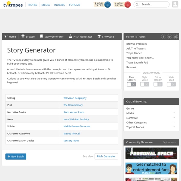 TV Tropes: story generator