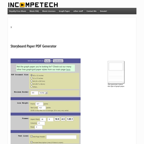 Free Online Storyboard PDF Generator