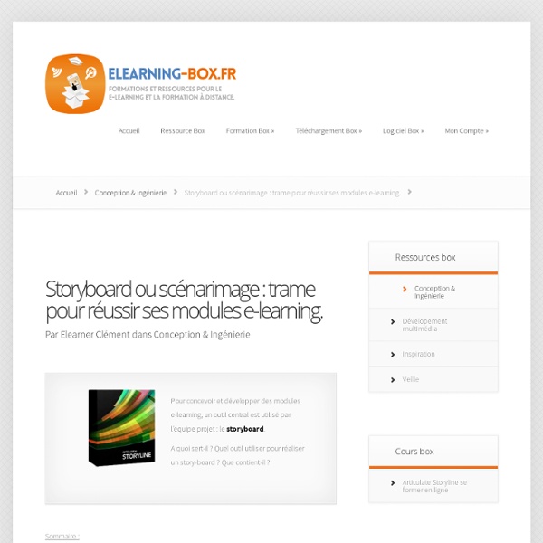 Storyboard ou scénarimages : trame pour vos modules e-learning
