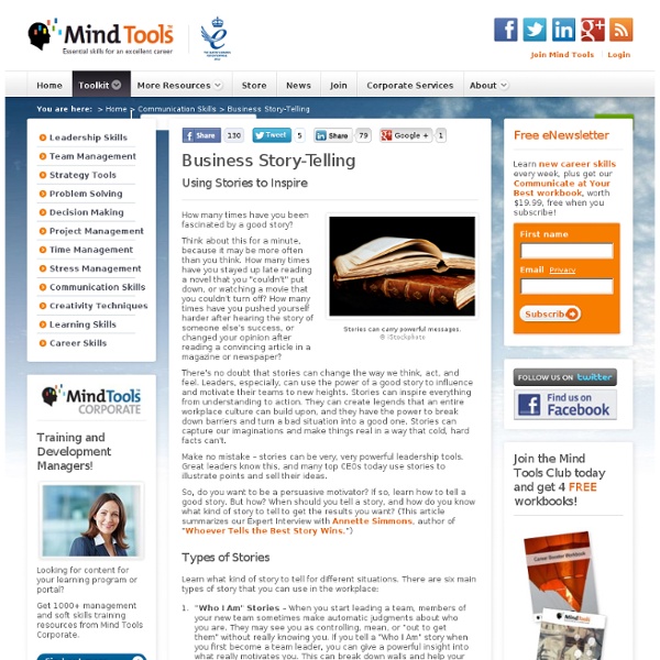 Business Story-Telling - Communication Skills Training From MindTools