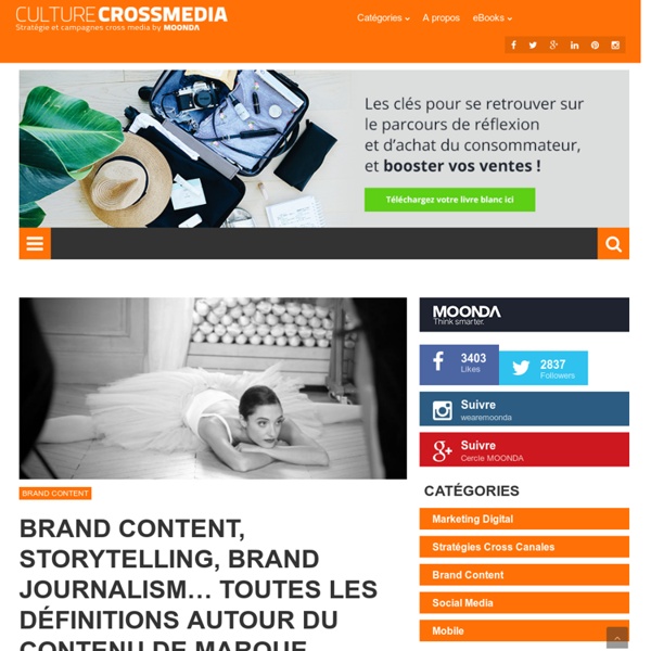 Brand content, storytelling, brand journalism… toutes les définitions autour du contenu de marque
