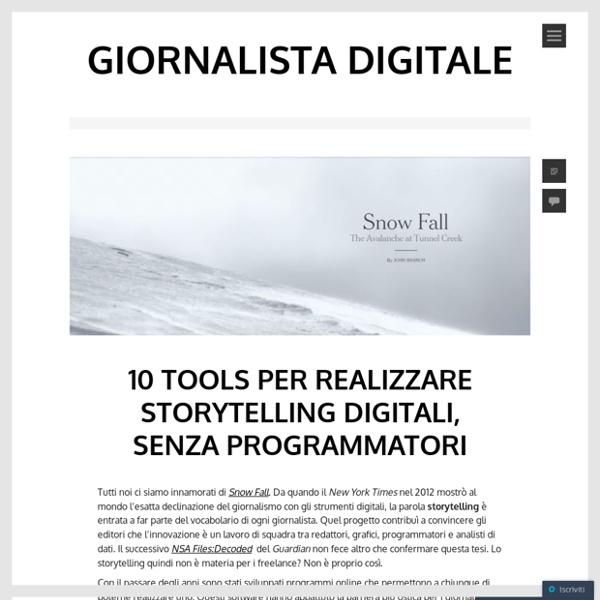 10 tools per realizzare storytelling digitali, senza programmatori