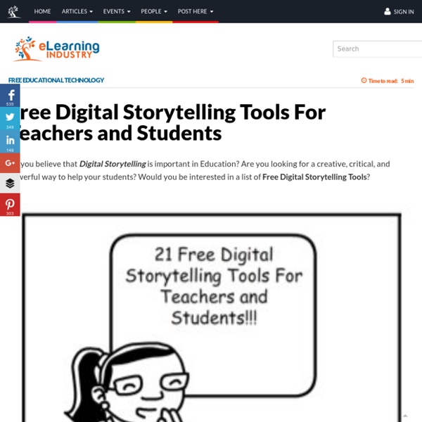 Free Digital Storytelling Tools For Teachers and Students