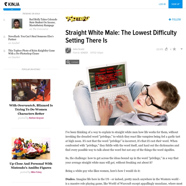 Straight White Male: The Lowest Difficulty Setting There Is