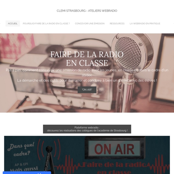 Clemi Strasbourg - Ateliers webradio - Accueil