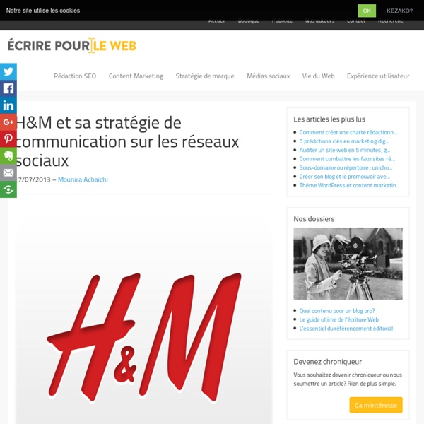 H&M et sa stratégie de communication sur les réseaux sociaux