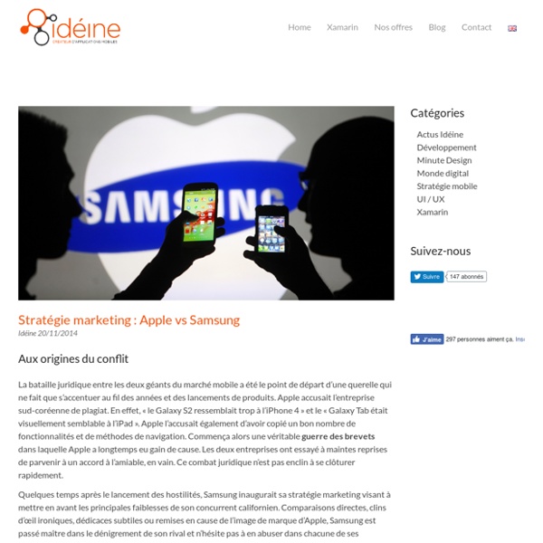 Stratégie marketing : Apple vs Samsung - Idéine