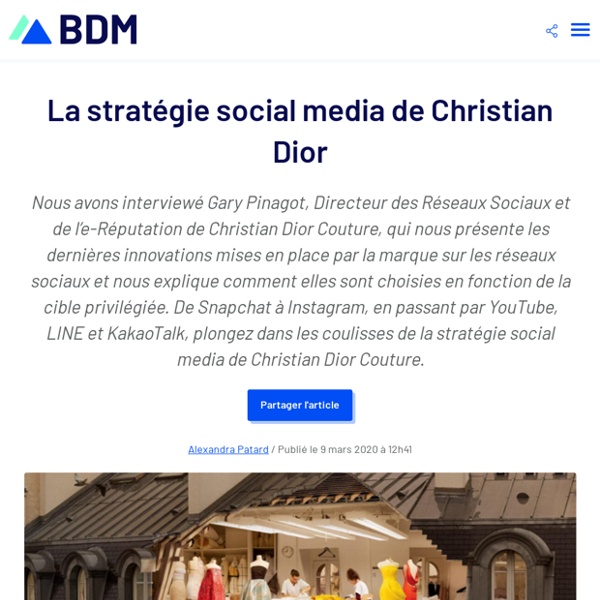 La stratégie social media de Christian Dior