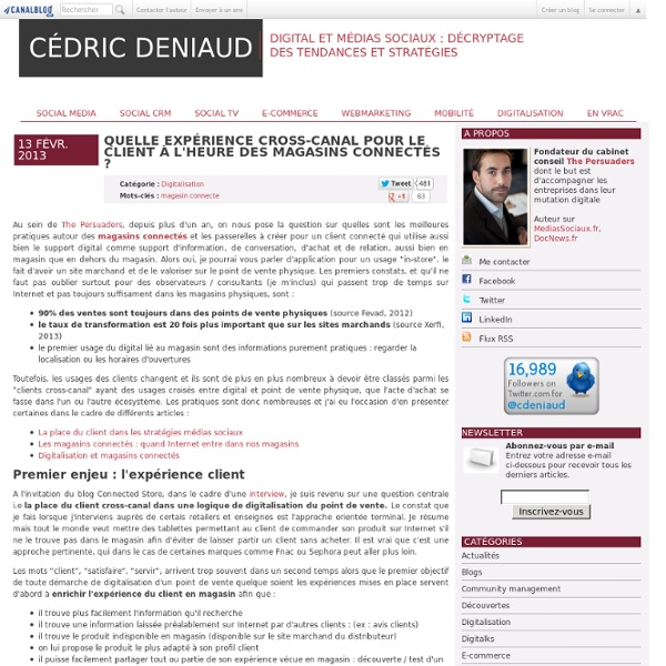 Médias sociaux et marque employeur - Cedric DENIAUD.com : Stratégie Internet, Digitalisation et Social Business