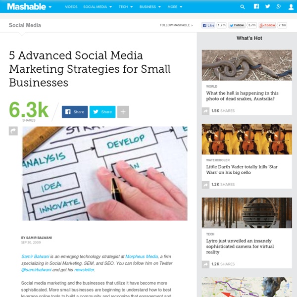 5 Advanced Social Media Marketing Strategies for Small Businesse