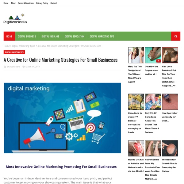 A Creative for Online Marketing Strategies For Small Businesses