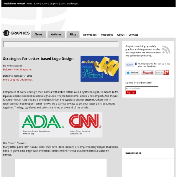 Graphic Design >> Strategies for Letter-based Logo Design