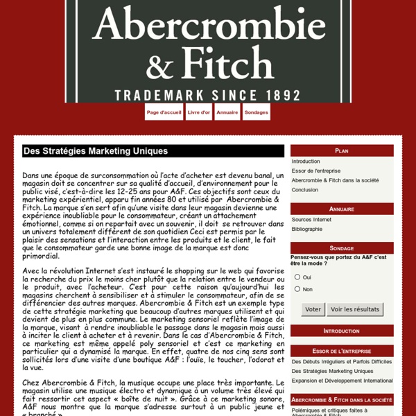 Des Stratégies Marketing Uniques - Abercrombie & Fitch