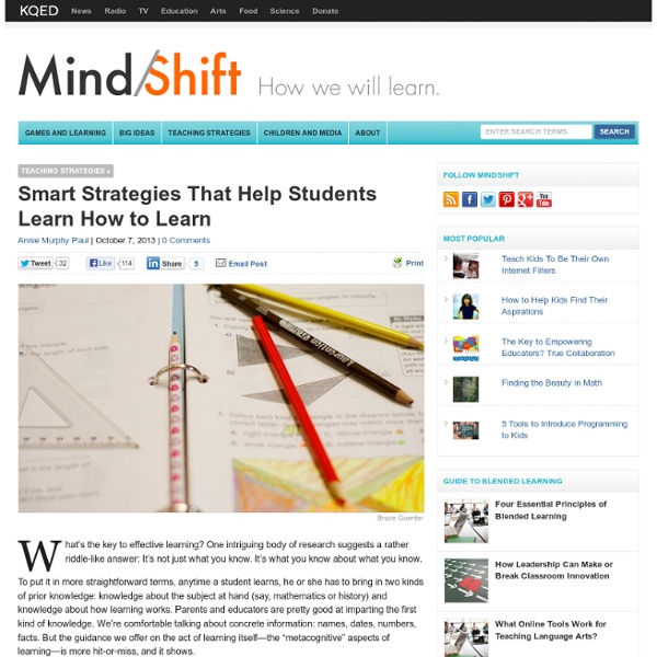 Smart Strategies That Help Students Learn How to Learn