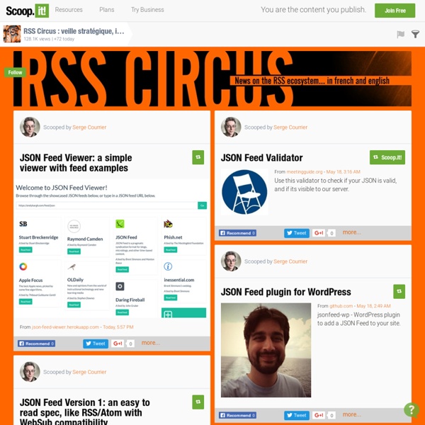 RSS Circus : veille stratégique, intelligence économique, curation, publication, Web 2.0
