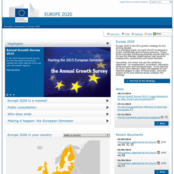 Europe 2020 – Europe's growth strategy