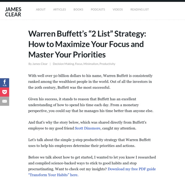Warren Buffett's "2 List" Strategy: How to Maximize Your Focus and Master Your Priorities