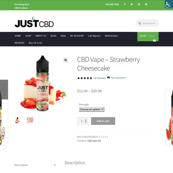 CBD Vape Oil - Strawberry Cheesecake Flavor - JustCBD