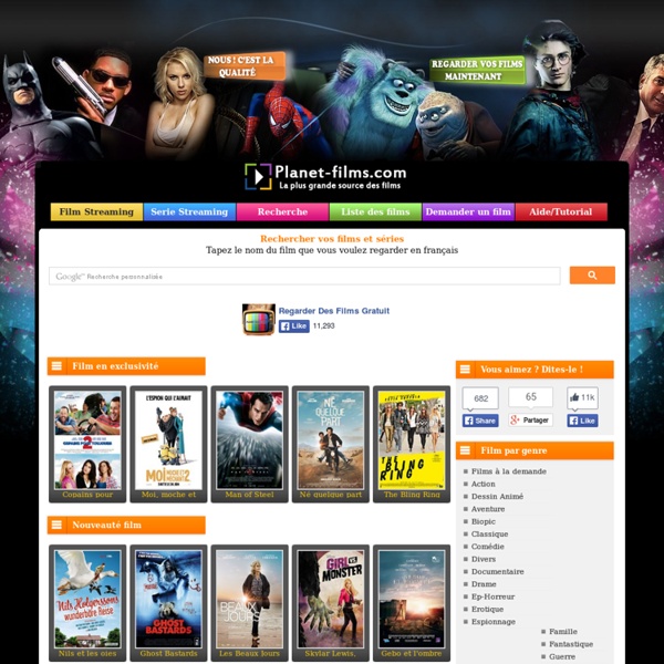 Regarder des films gratuitement en streaming sur Planet-Films.Com