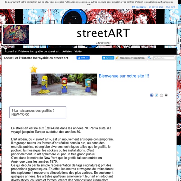StreetART - Accueil et l'Histoire incroyable du street art