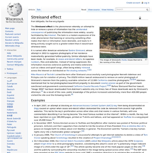 Streisand effect - Wikipedia