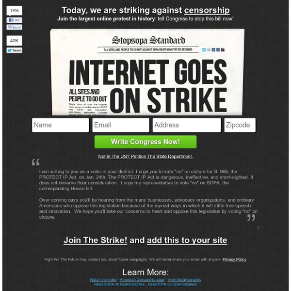 Strike Against SOPA & PIPA
