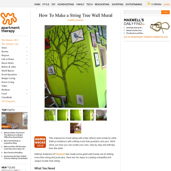 How To Make a String Tree Wall Mural Home Hacks