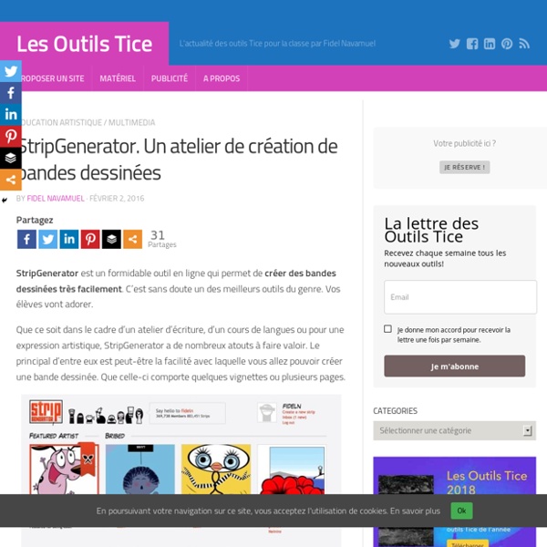 StripGenerator. Un atelier de création de bandes dessinées