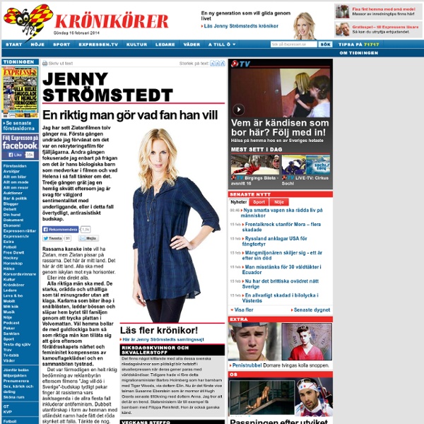 Jenny Strömstedt: En riktig man gör vad fan han vill