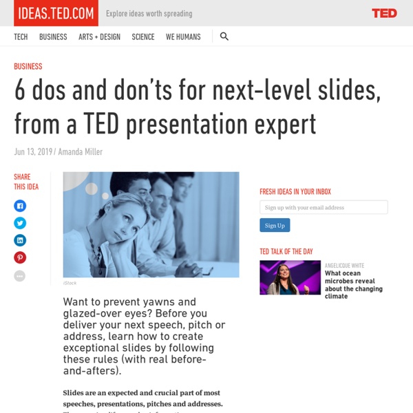 6 dos and don’ts for strong slides, from a TED presentation expert
