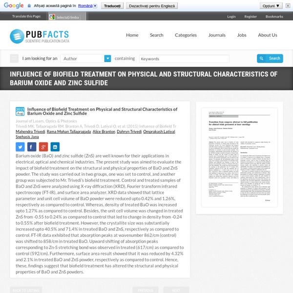 Characterization of Barium Oxide and Zinc Sulfide