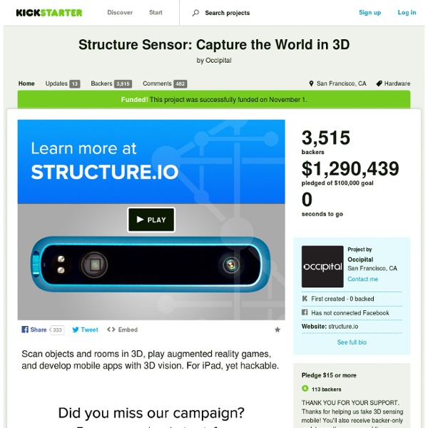 Structure Sensor: Capture the World in 3D by Occipital
