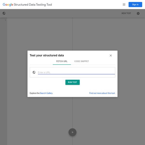 Structured Data Testing Tool