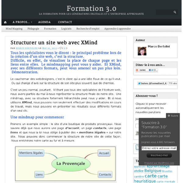 Structurer un site web avec XMind