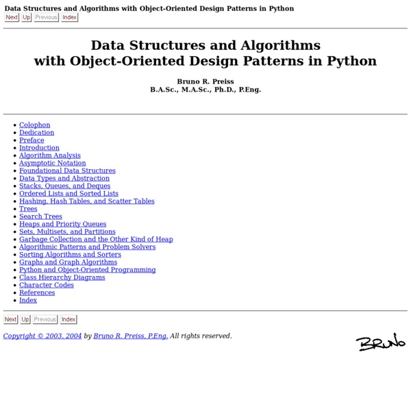 Data Structures and Algorithms with Object-Oriented Design Patterns in Python