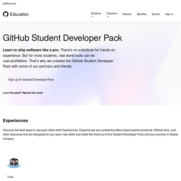 The best developer tools, free for students. Get your GitHub Student Developer Pack now.